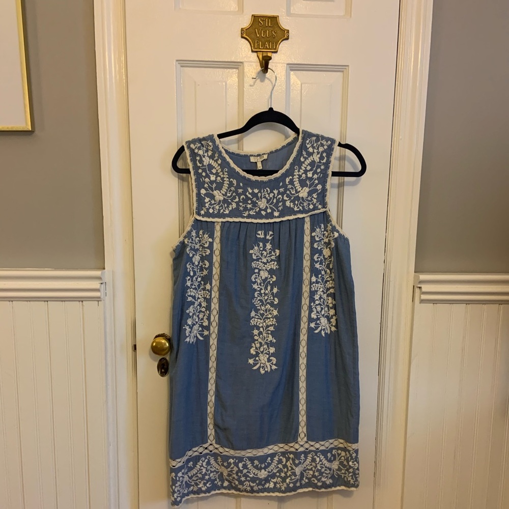 Joie Embroidered Peasant Dress